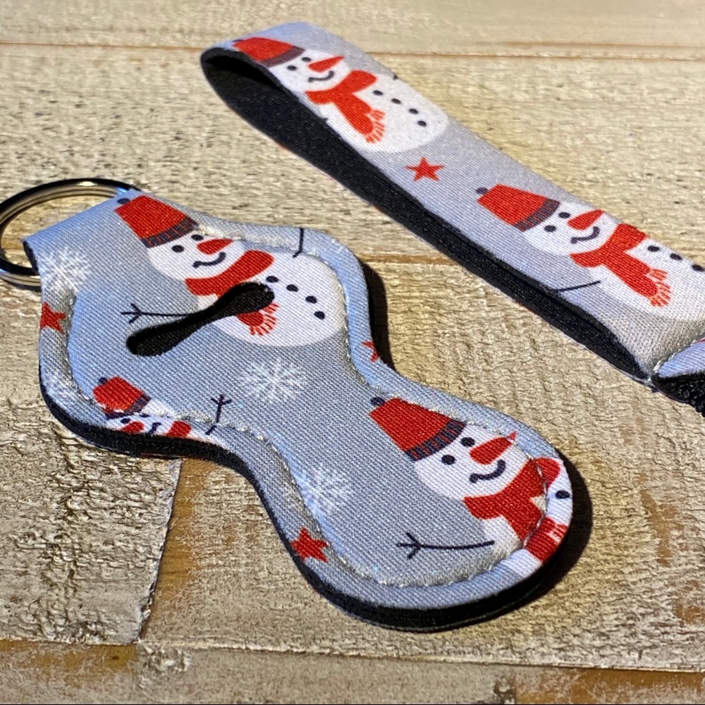 3 for $15 Lip Balm Holder + Keychain Snowman - Picture 2 of 5